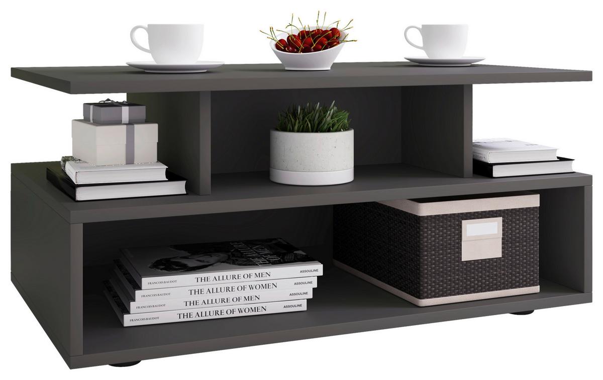 COUCHTISCH Esila Anthrazit L: 80 cm - Anthrazit/Schwarz, Design, Holzwerkstoff/Kunststoff (80/50/40cm) - MID.YOU
