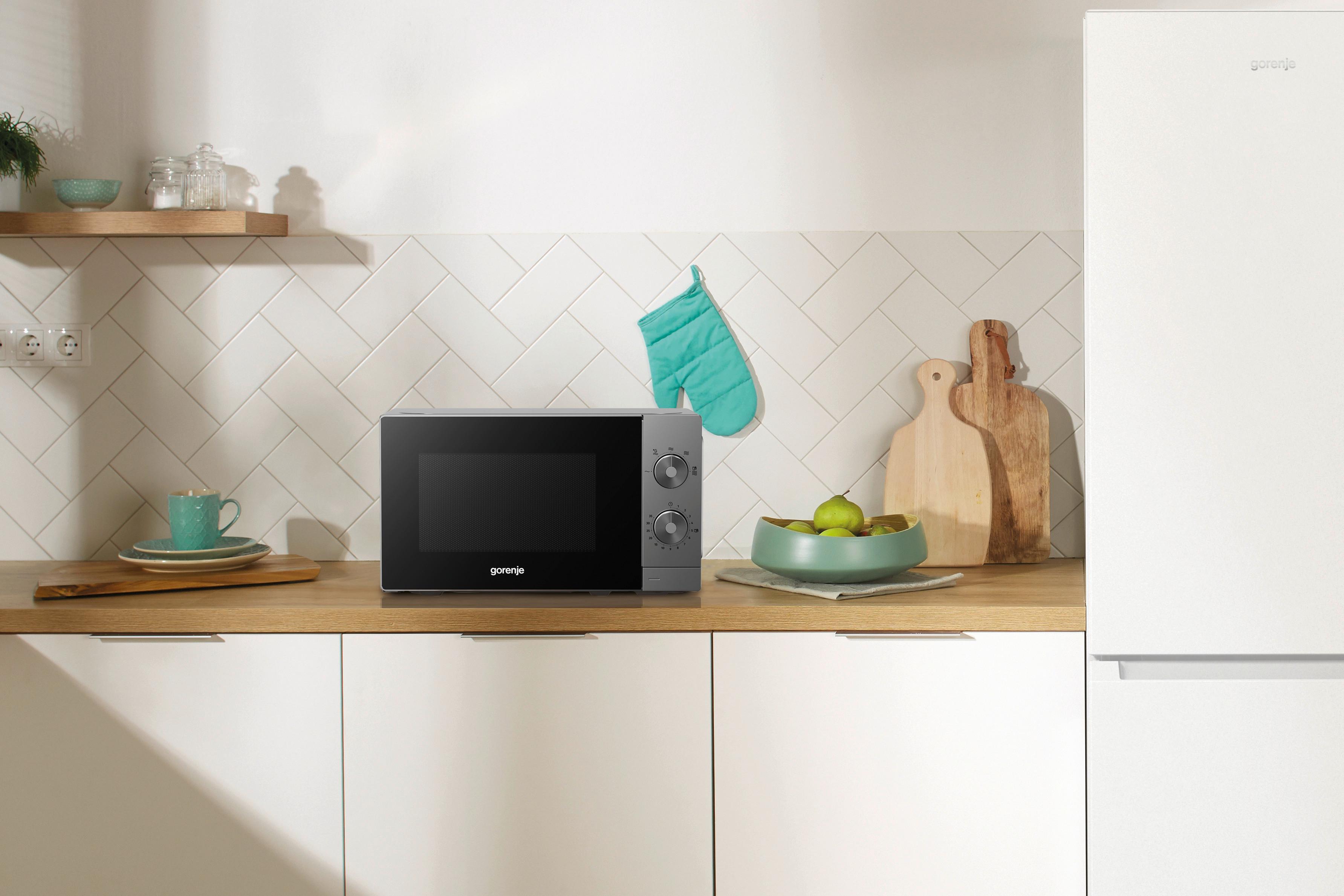 Mikrowelle Mo20e1t4 - Edelstahlfarben, Basics, Glas/Kunststoff (44/25,9/34,6cm) - Gorenje