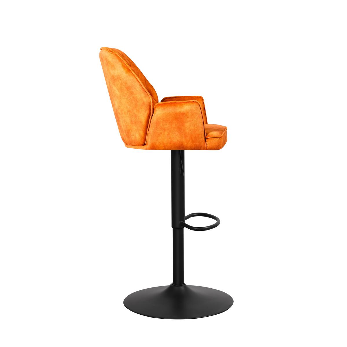 Barhocker-Set Donny Cognac B: 54 cm - Cognac/Goldfarben, MODERN, Textil/Metall (54/100/58cm) - MID.YOU