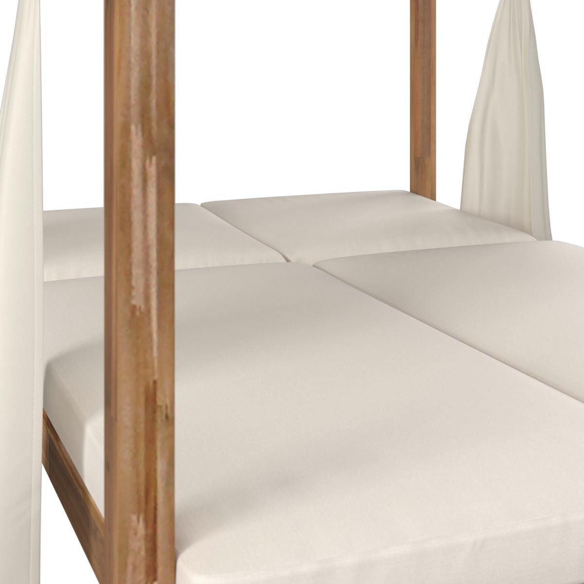 ZÁHRADNÁ POHOVKA NICOLA - krémová, Modern, drevo/textil (135,5/194,5/190cm) - Bessagi Garden