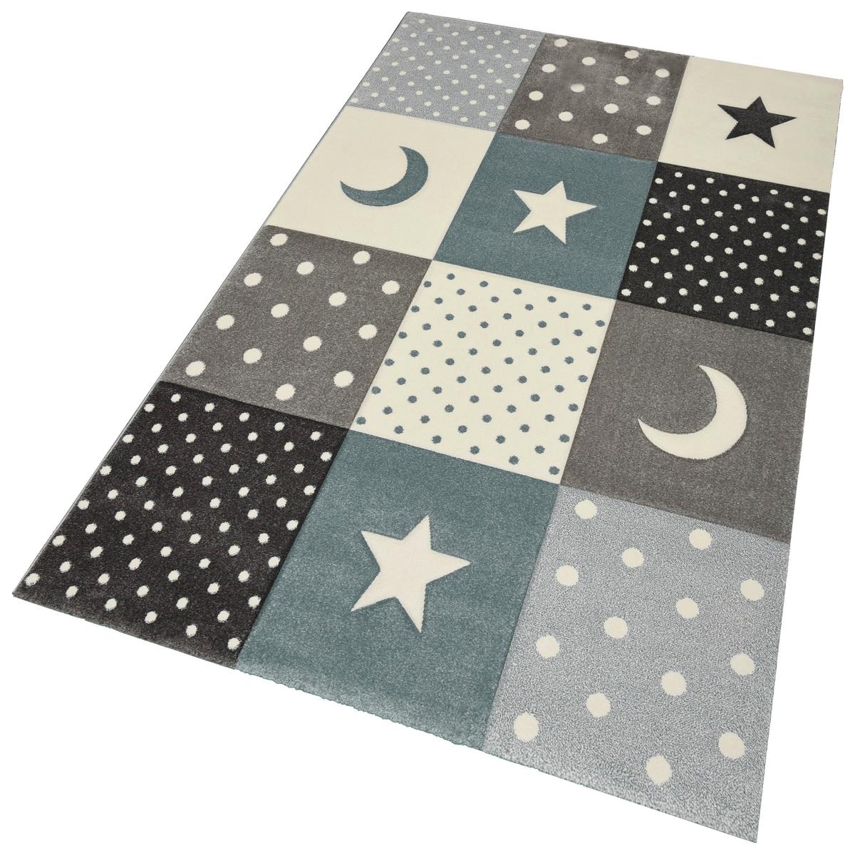 Kinderteppich Pastel Kids 20340 - Grau/Hellblau, Basics, Textil (160/230cm)
