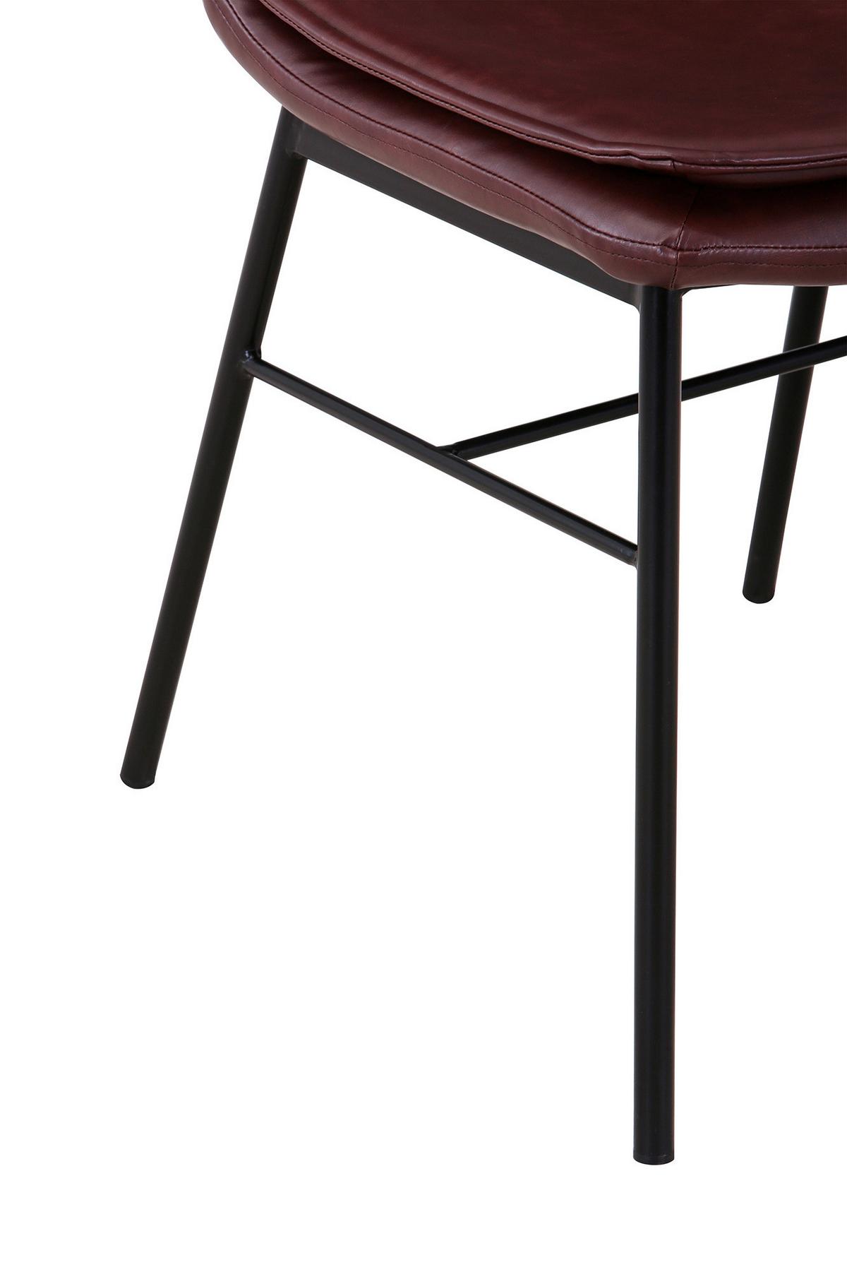 Stuhl-set Brady 125 Braun - Schwarz/Braun, Design, Kunststoff/Metall (46/84/60cm) - Kayoom