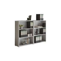 Aktenregal Office Edition Grau B: 168,8cm - Silberfarben/Grau, MODERN, Holzwerkstoff (168,8/113,6/33cm) - MID.YOU