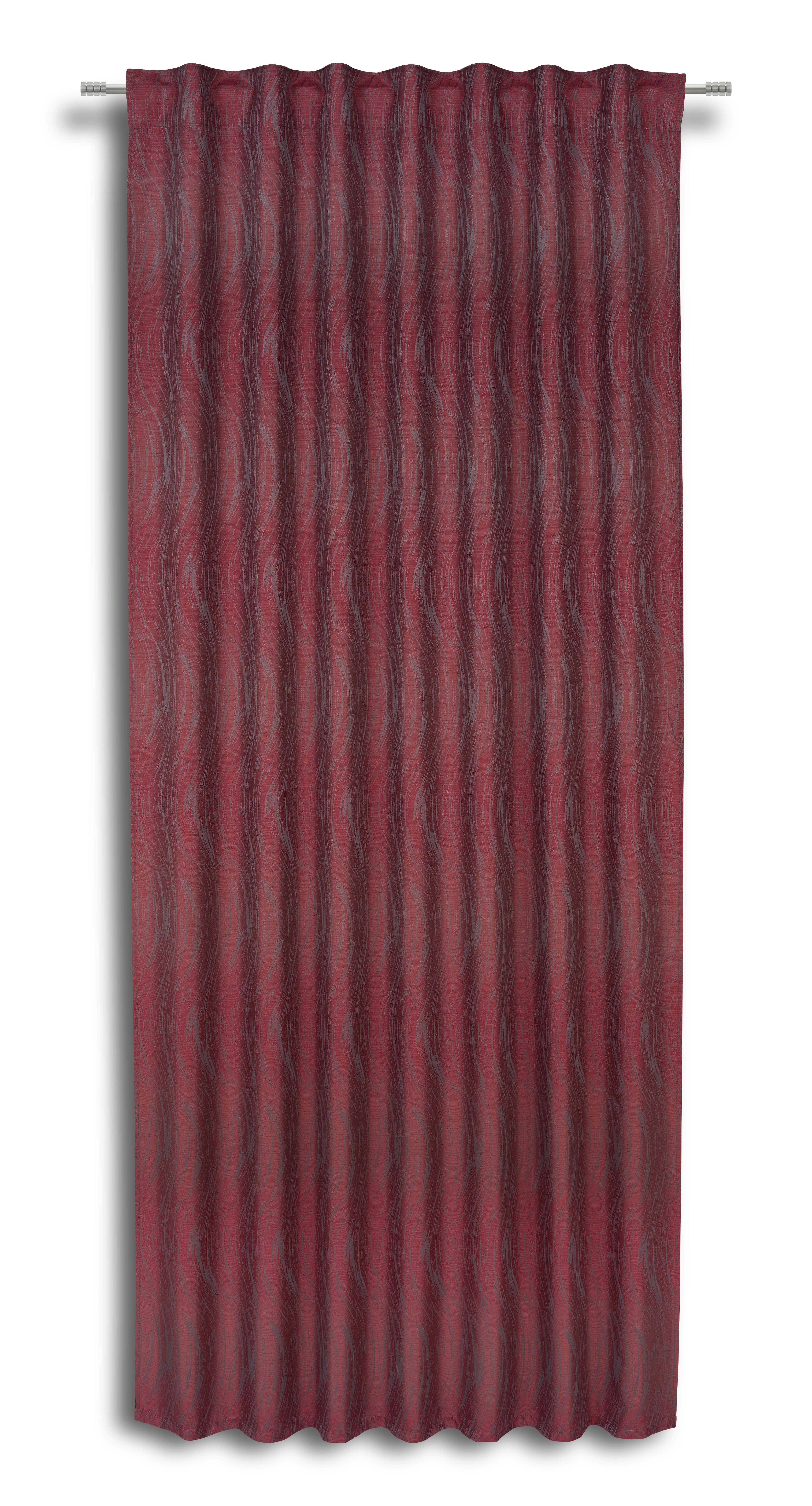Vorhang mit Band Oliva 140x245 cm Rot