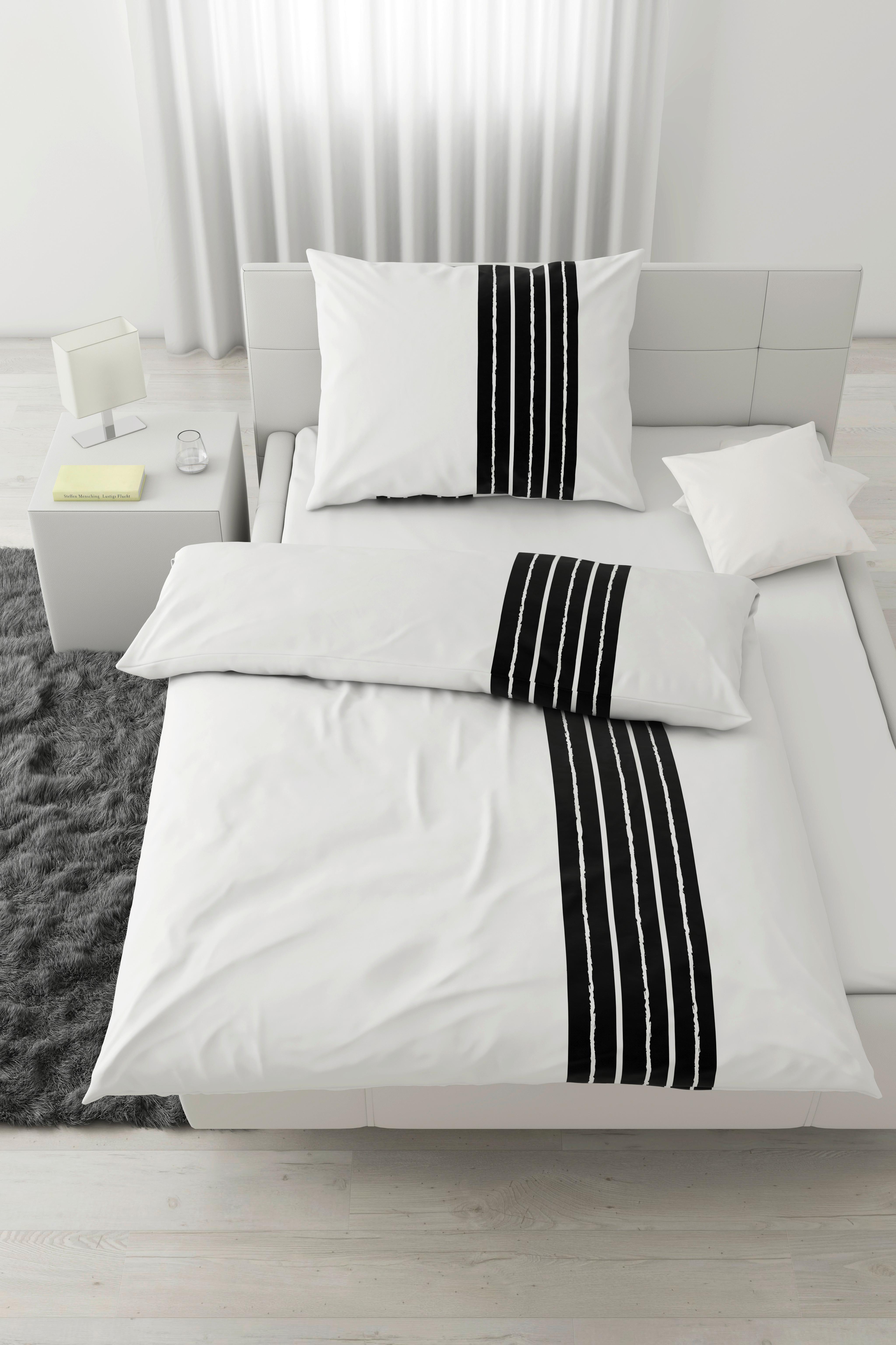 Povlečení Stripes, 140/200cm, Bílá - bílá, Moderní, textil (140/200cm) - Modern Living