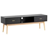 Nízka komoda čierna - čierna/zlatá, Design, kov/drevo (150/50/40cm) - Livetastic