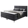 Boxspringbett Mit Topper 180x200 Rotterdam - Anthrazit/Silberfarben, KONVENTIONELL, Textil (180/115/210cm) - MID.YOU