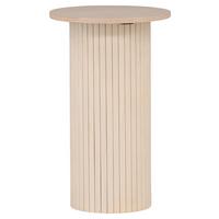 Beistelltisch Bianca - Beige/Weiß, Design, Holzwerkstoff (40/40/65cm) - Livetastic
