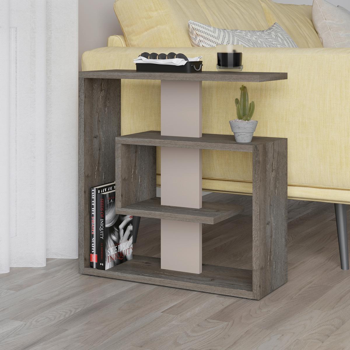 Beistelltisch Saly Mokka/Braun B: 20 cm - Braun/Mokka, Design, Holzwerkstoff (55/20/57cm) - Livetastic