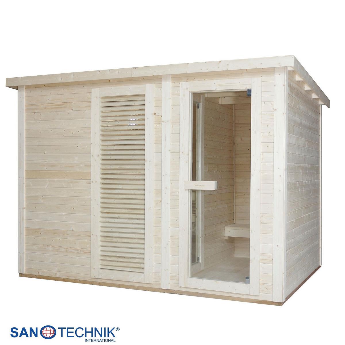 SAUNA Vaasa Naturfarben B: 230 cm - Naturfarben, KONVENTIONELL, Holz (310/230/219,5cm) - Sanotechnik