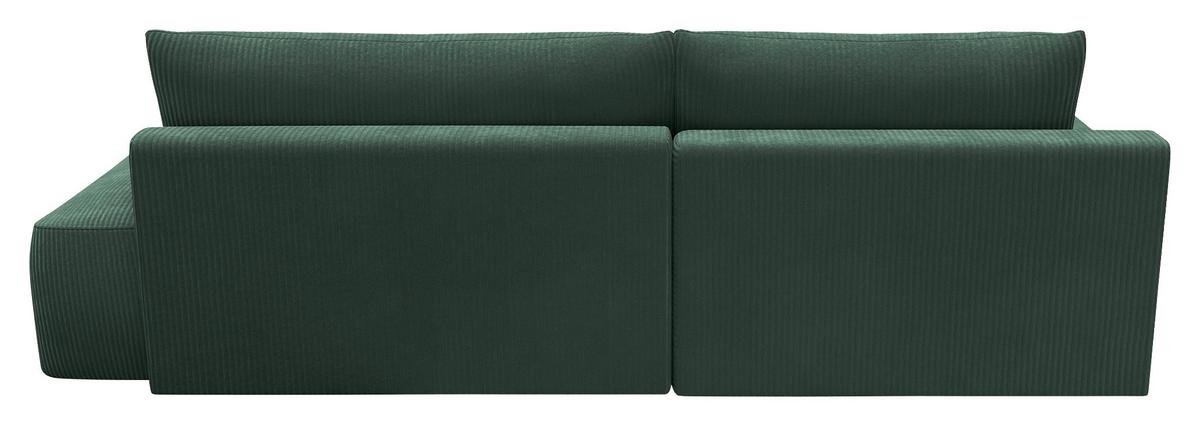 Eckschlafsofa Prag, D. Grün S: 167x253 - Dunkelgrün/Schwarz, MODERN, Textil (167/253cm) - Trendmanufaktur