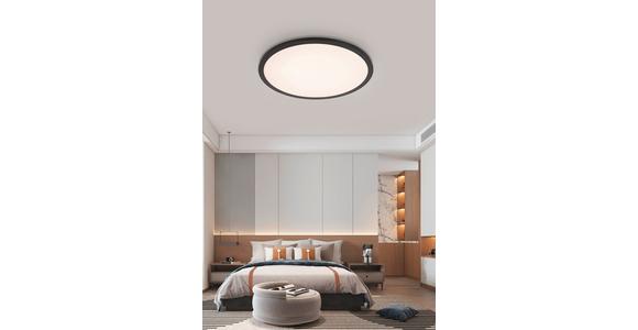 Led-deckenleuchte Sansa - Schwarz/Weiß, MODERN, Kunststoff/Metall (45/6,7cm) - Luca Bessoni