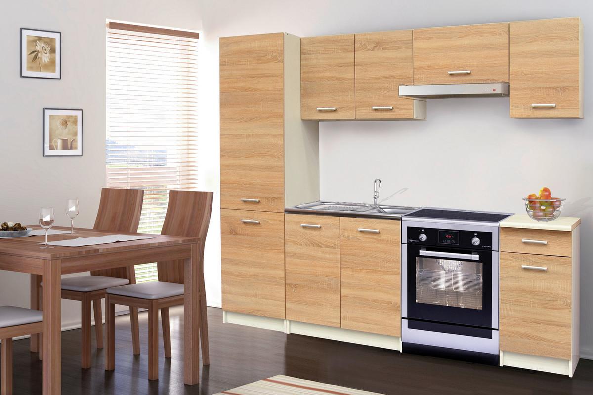 Konyhablokk Katrin  *top Ár* - tölgyfa színű/fehér, Modern (170cm) - Best Price