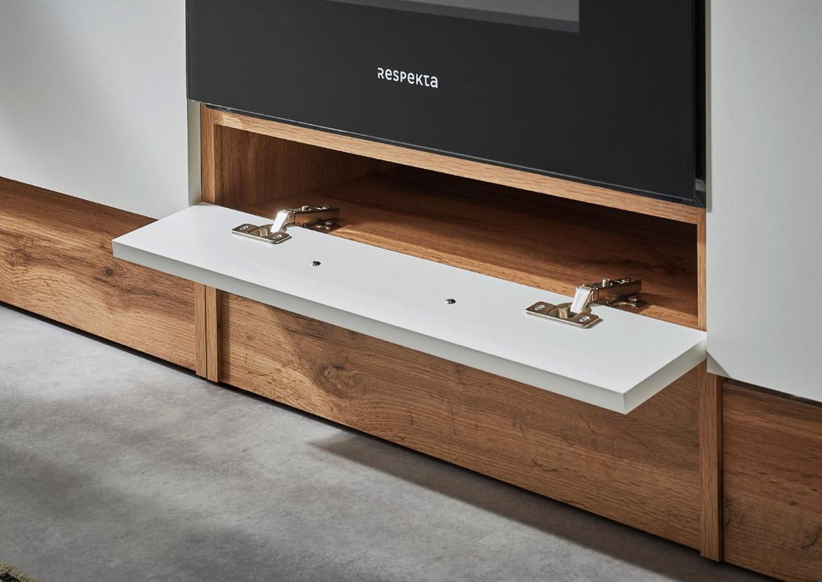 Küchenblock Hilde Küchenzeile 310 cm - Wildeiche/Weiß, Design, Holzwerkstoff (310-150cm) - Respekta