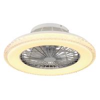 Deckenventilator 03654 - Klar/Chromfarben, Basics, Kunststoff/Metall (50/17,5cm) - Globo