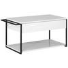 Waschbecken mit Unterschrank New York B: 87,5 cm Weiß - Schwarz/Weiß, MODERN, Holzwerkstoff/Metall (87,5/43,5/47,5cm) - MID.YOU