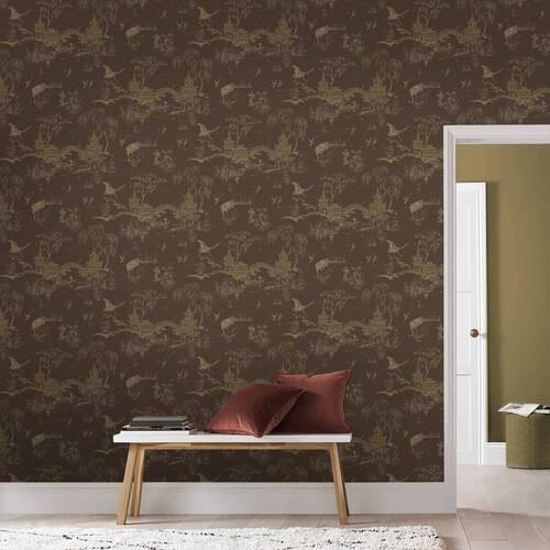 Vliestapete Orientalisch Bordeaux B: 52 cm - Bordeaux, Basics, Papier/Kunststoff (52/1000cm)