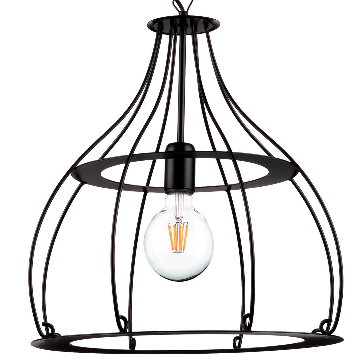 Hängeleuchte 4913/Sn - Schwarz, KONVENTIONELL, Metall (40/90cm)