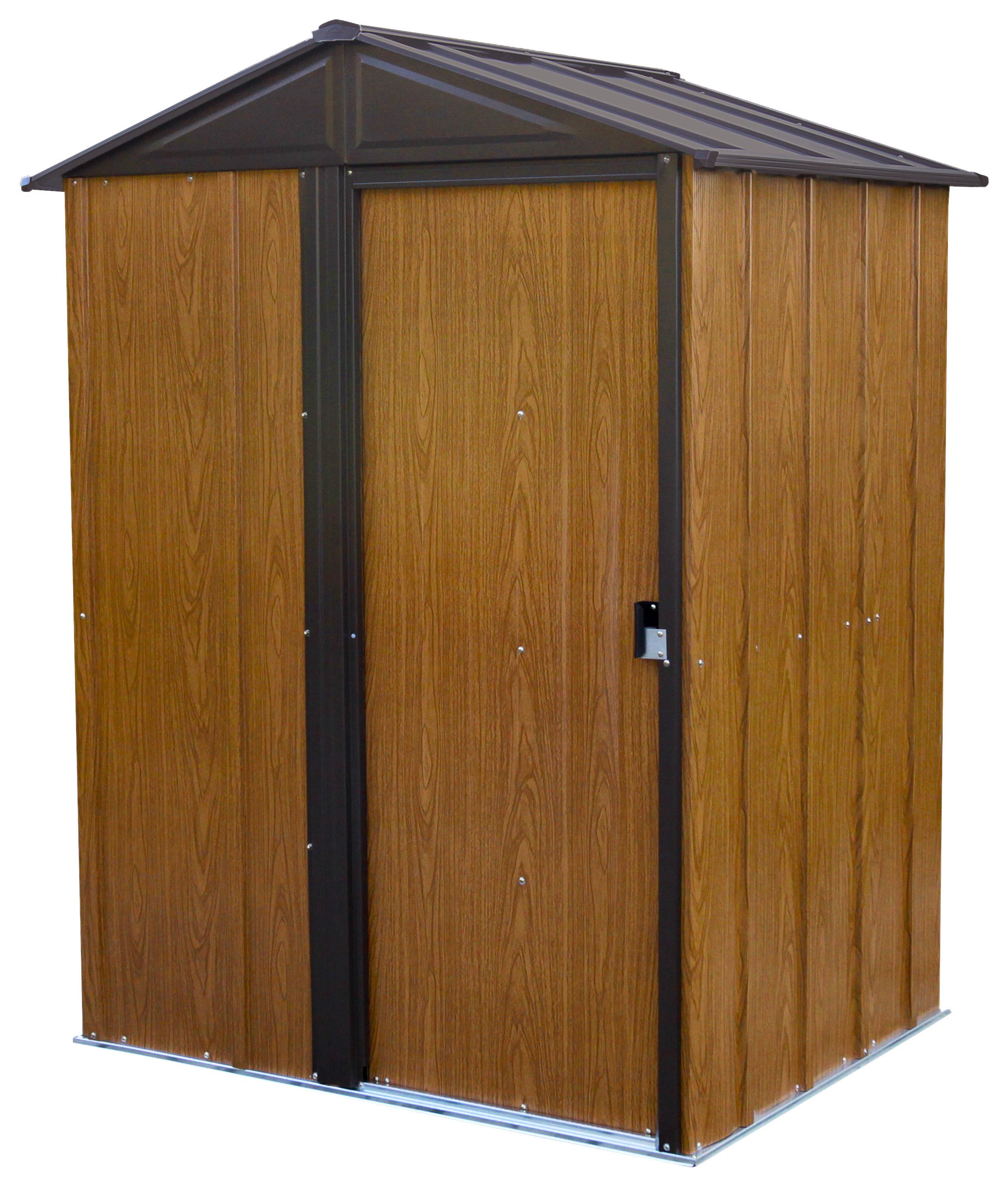 Domček na náradie 5x4, kov - prírodná farba, Basics, kov (151/198/122cm)