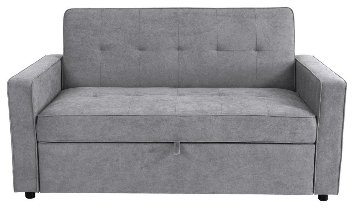 Schlafsofa Haze Grau B: 162 cm - Grau, Trend, Textil (162/90/89cm)