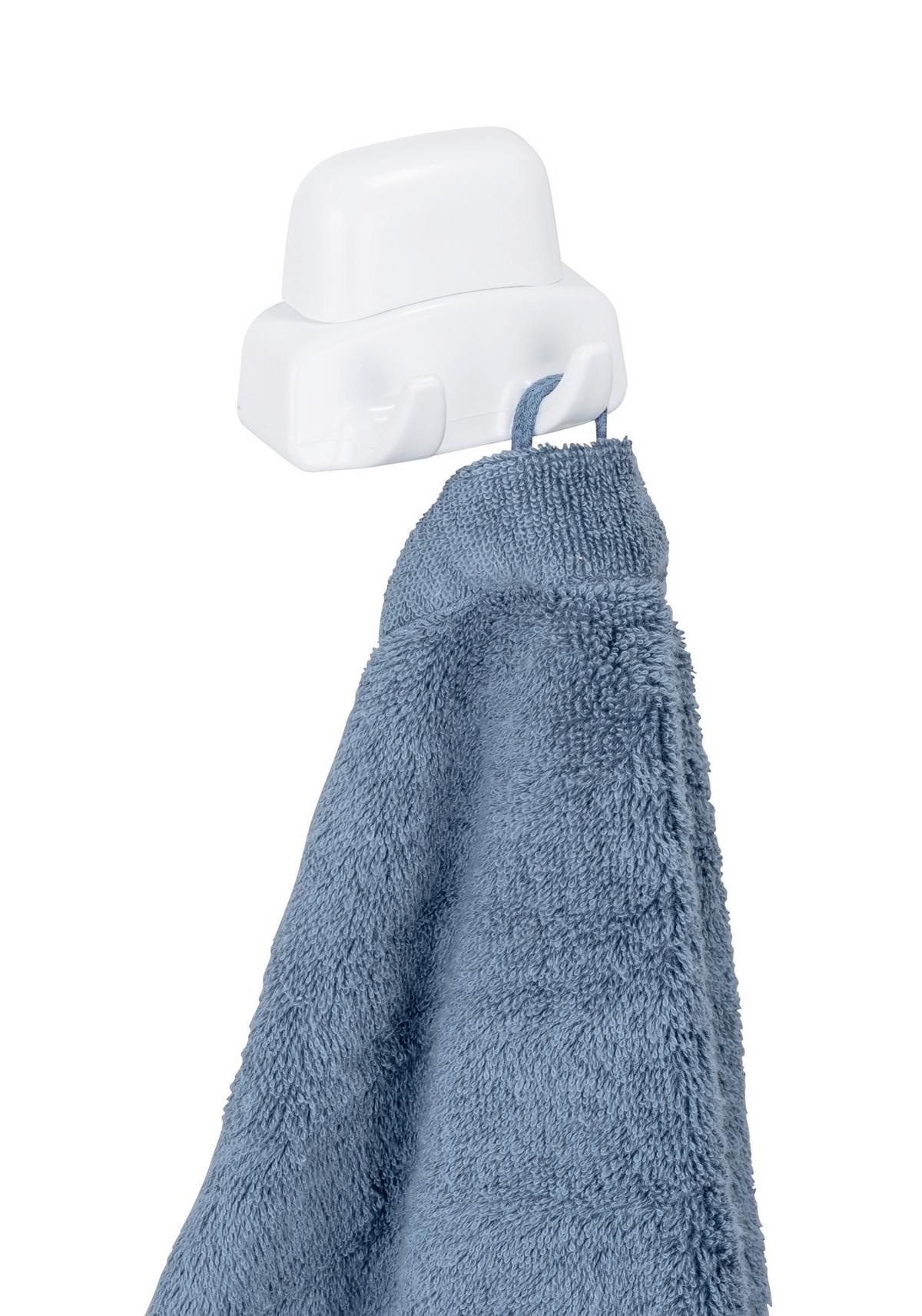 Fali Kampó Pure Duo 17940100 - fehér, Konventionell, műanyag (8/5,5/4,5cm) - Wenko