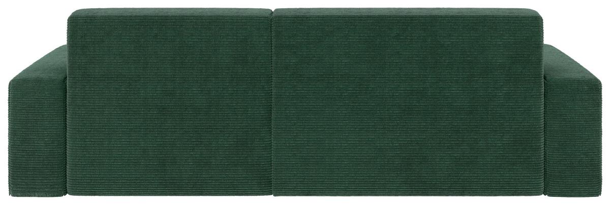 Ecksofa Wien Dunkelgrün S: 246x162 - Dunkelgrün/Schwarz, MODERN, Textil (246/162cm) - Trendmanufaktur