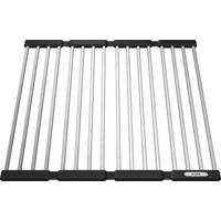 Abtropfgitter Blanco Eckig 46x44 cm Edelstahl - Edelstahlfarben/Schwarz, MODERN, Kunststoff/Metall (46/44cm) - Blanco