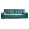 2-sitzer-sofa Mit Schlaffunkt. Und Bettkasten Fjord, Grün - Schlammfarben/Eichefarben, MODERN, Holzwerkstoff/Textil (222/86/90cm) - MID.YOU