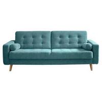 2-sitzer-sofa Mit Schlaffunkt. Und Bettkasten Fjord, Grün - Schlammfarben/Eichefarben, MODERN, Holzwerkstoff/Textil (222/86/90cm) - MID.YOU