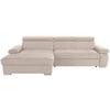 Ecksofa Perry - Beige/Silberfarben, Design, Textil (183/292cm) - Livetastic