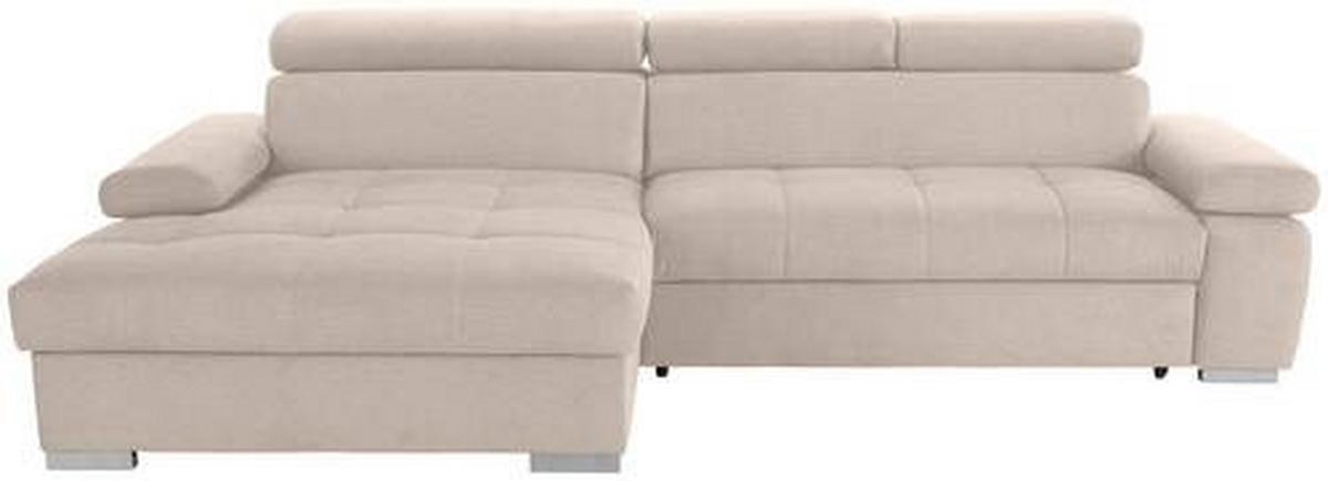 Ecksofa Perry - Beige/Silberfarben, Design, Textil (183/292cm) - Livetastic