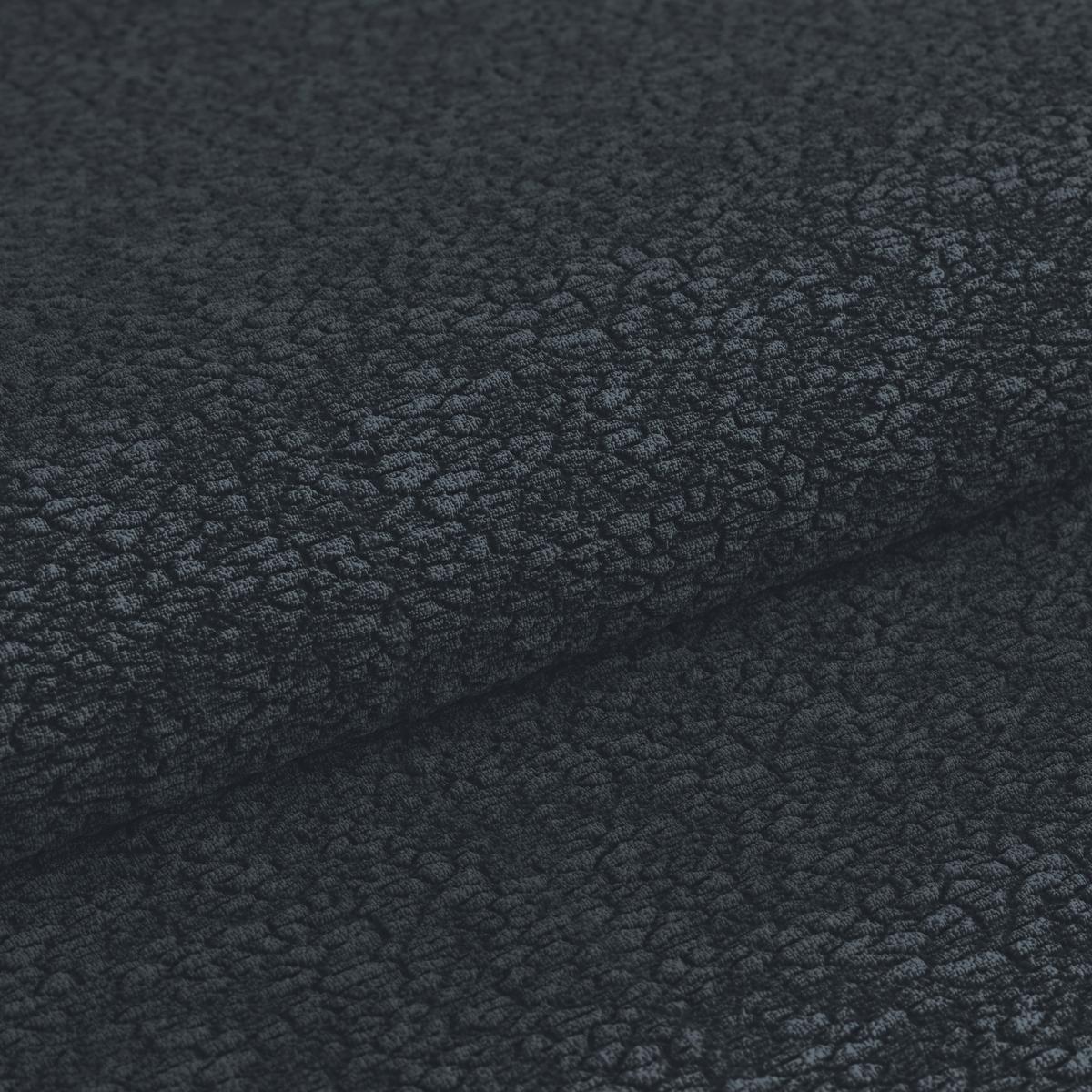 Ecksofa Panda Chenille dunkelblau, 280x178cm - Schwarz/Dunkelblau, Trend, Textil (280/178cm)