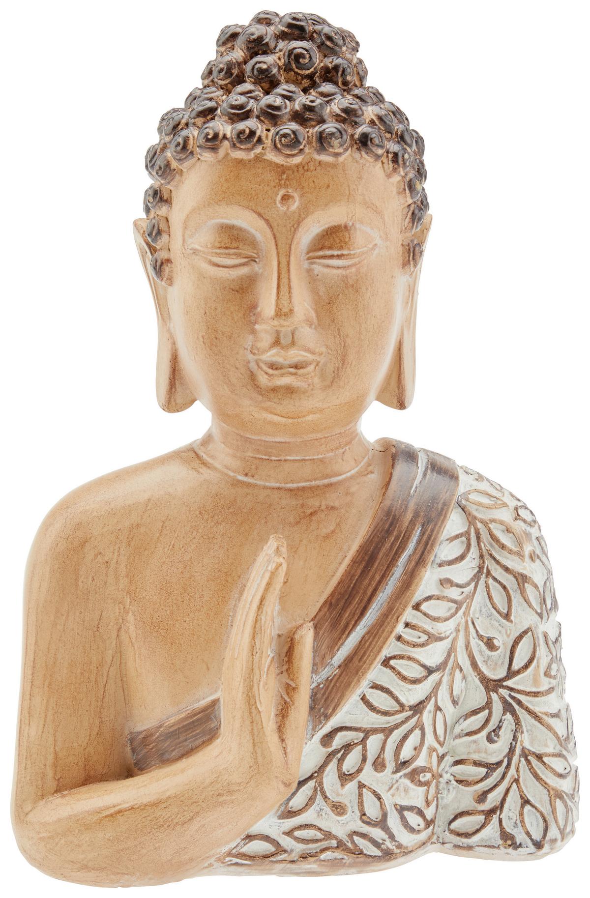 Buddha Lana - Braun/Weiß, LIFESTYLE, Kunststoff (18,5/12/27cm) - Luca Bessoni