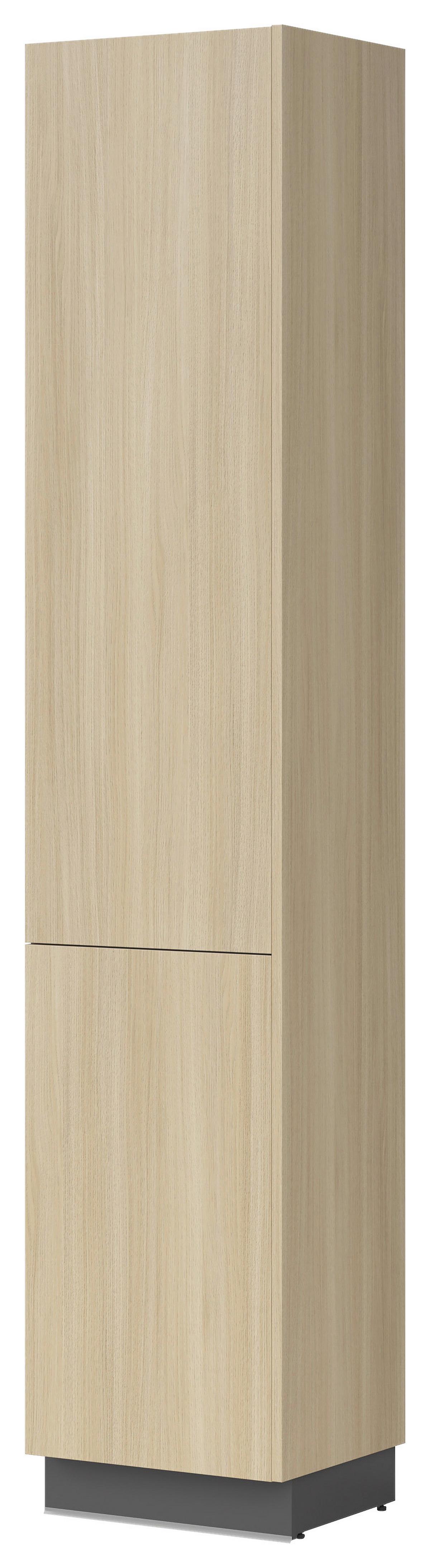 Kuchynský blok MILINO MEDIUM vrát.obkladu a LED regálu - čierna/grafitová, Basics, kompozitné drevo/plast (330/230/60cm) - Visiona