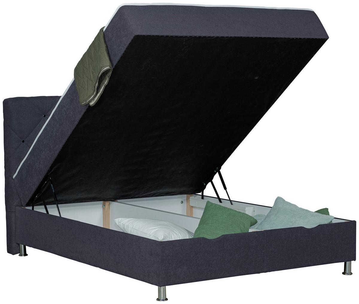 Box-ágy Black Diamond - antracit, Design, textil (160/200cm) - Modern Living