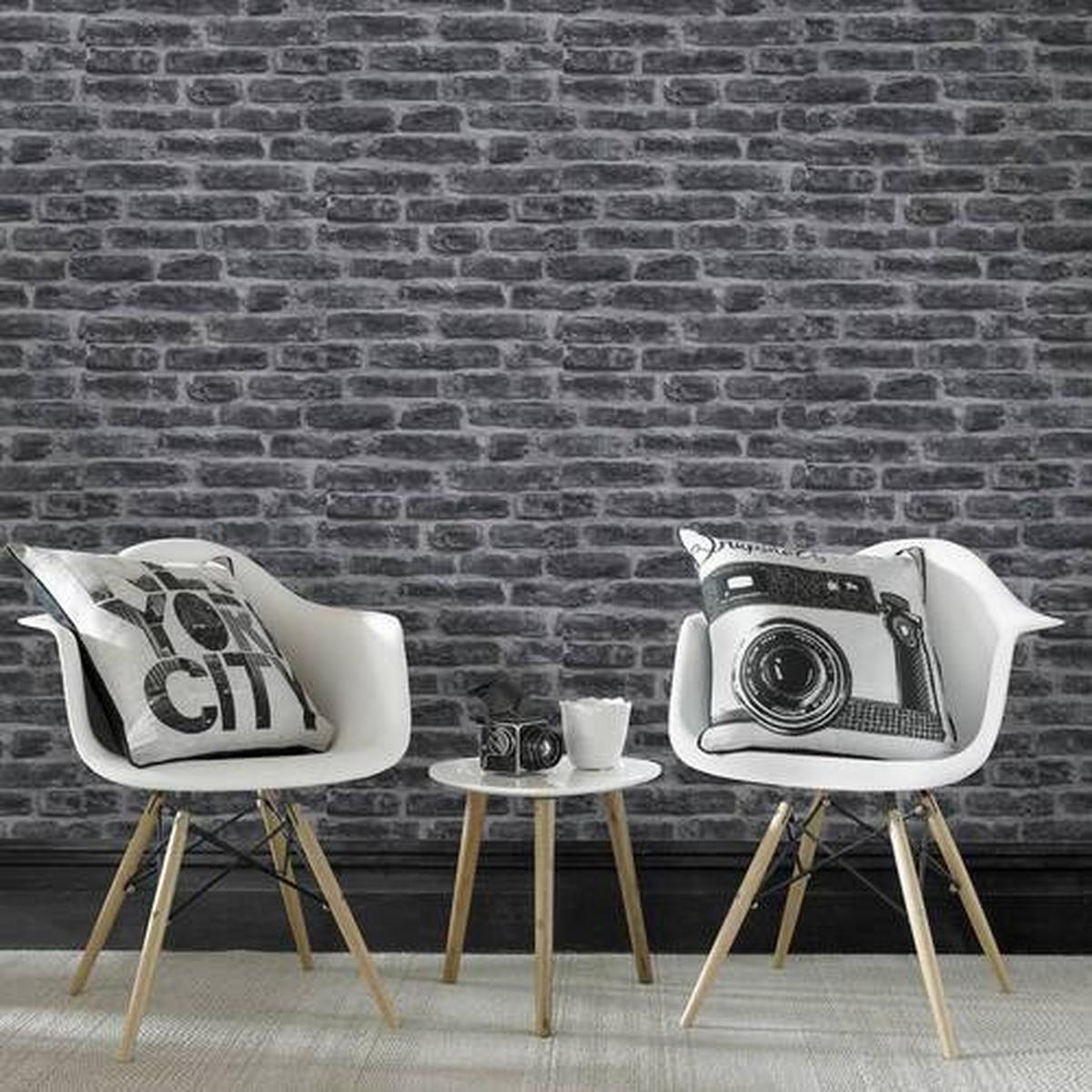 Vliestapete Struktur Schwarz B: 52 Cm - Schwarz, Basics, Papier/Kunststoff (52/1000cm)