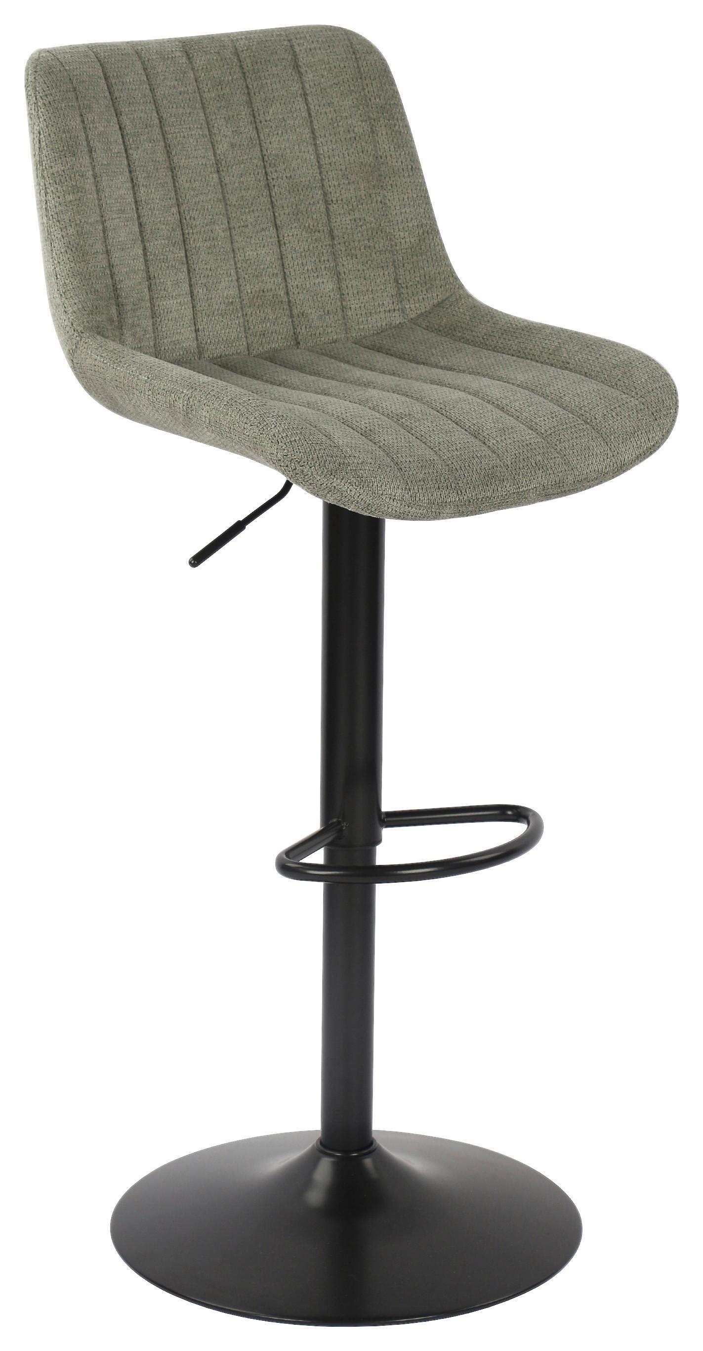 Barhocker Lovis Grün/Schwarz - černá/zelená, Moderní, kov/textil (46/89,5-111,5/52cm) - Mömax