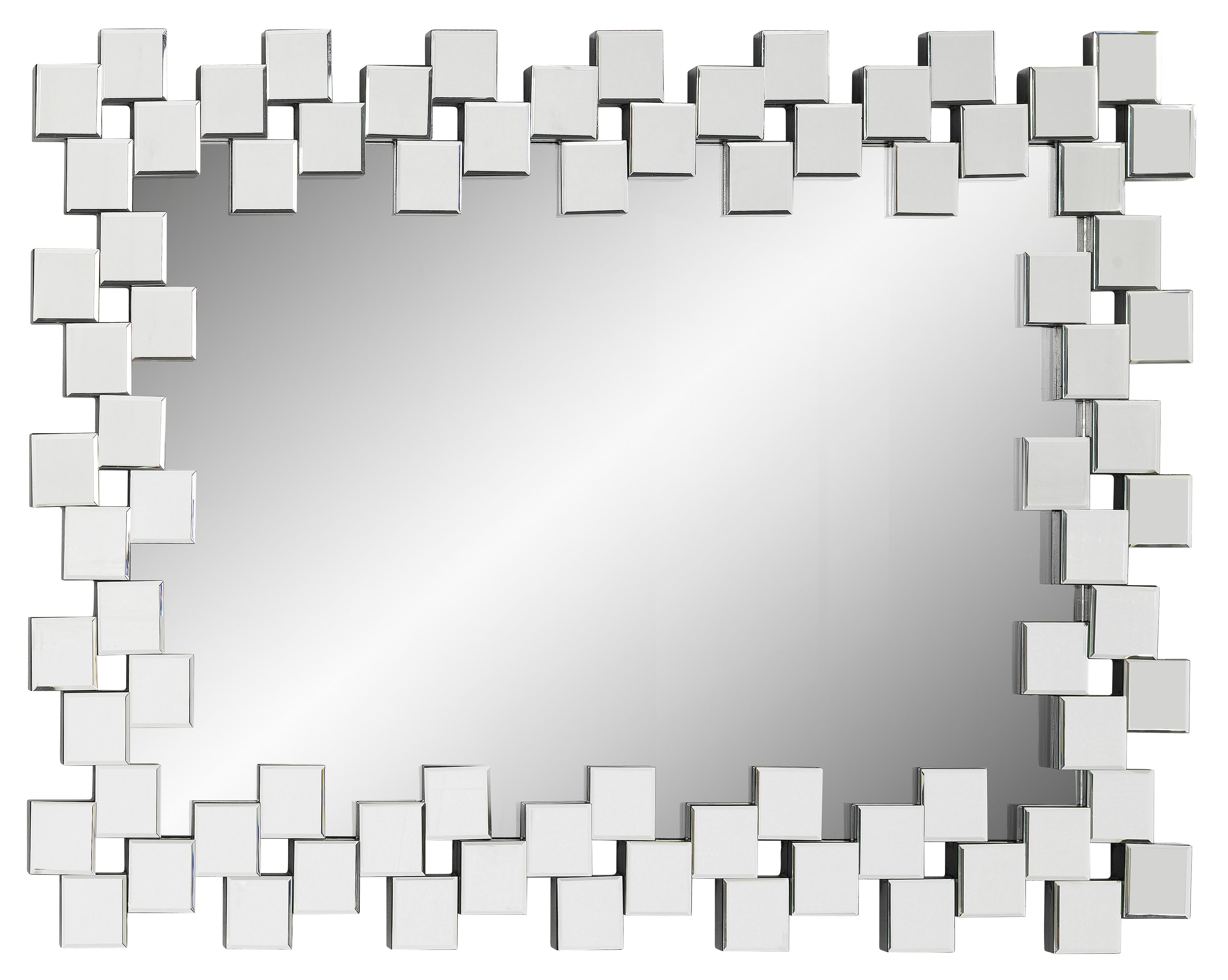 Nástěnné Zrcadlo Tivoli - barvy stříbra, dřevo (120/85,5/4,7cm) - Modern Living