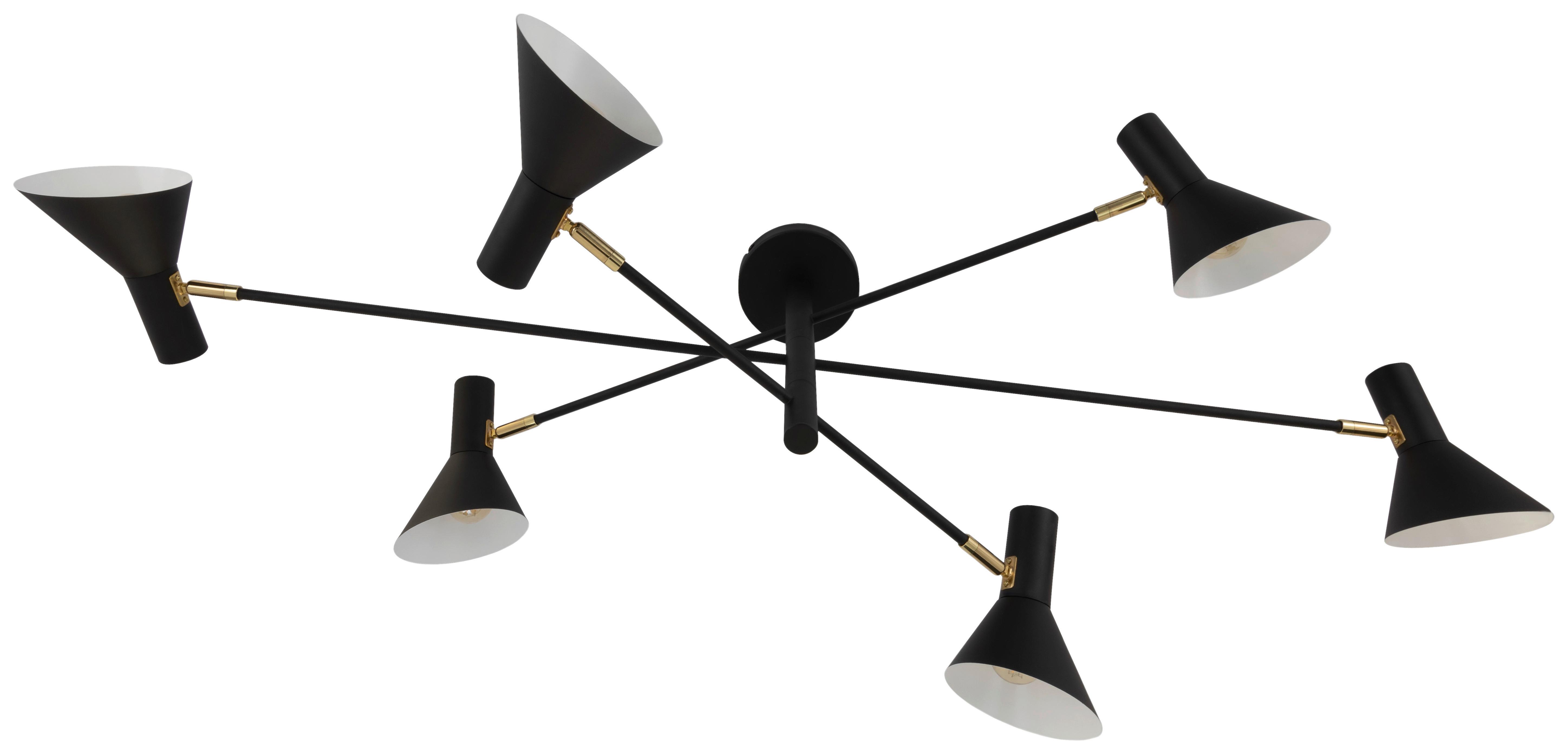 Deckenleuchte, E14 Sinn - Schwarz, KONVENTIONELL, Metall (123/83/40.5cm)