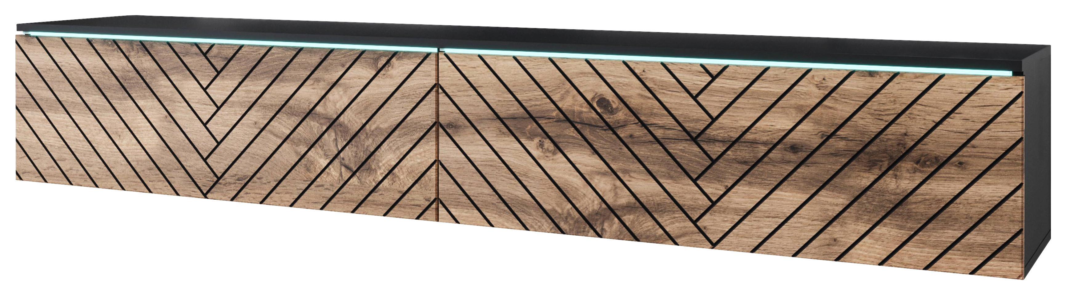 Lowboard Eiche Dekor Mit Beleuchtung