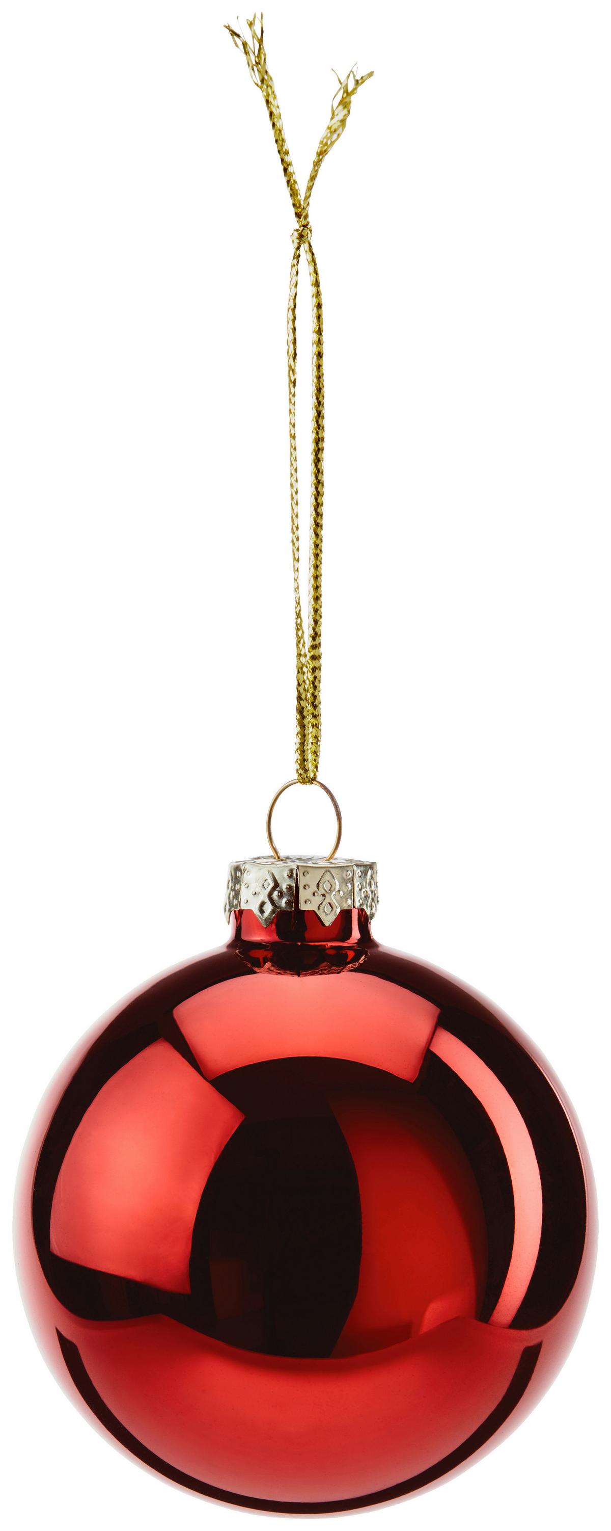 Christbaumkugel-set Leni - Rot, MODERN, Glas (15/18cm)