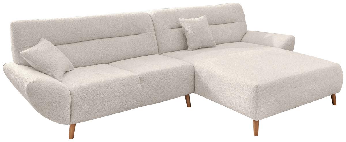 Ecksofa Drago, Weiß S: 290x166 cm - Wildeiche/Weiß, KONVENTIONELL, Textil (290/166cm) - MID.YOU