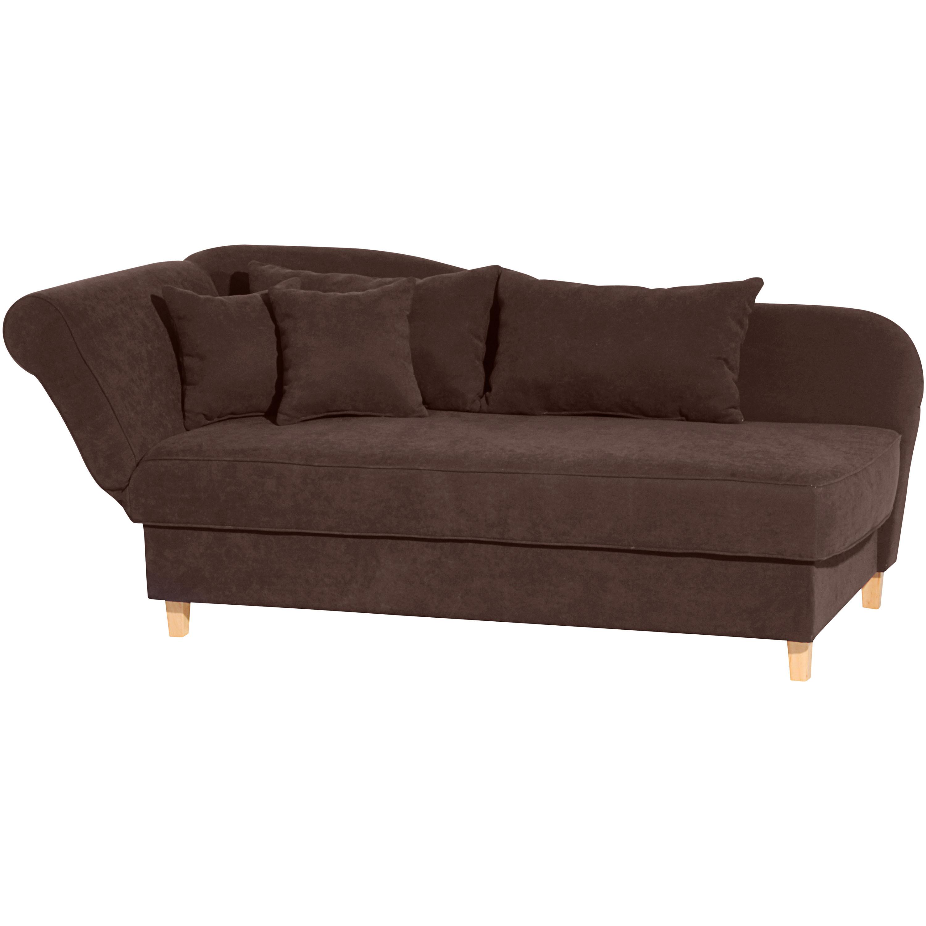 Recamiere Selma Braun Links Mit Bettkasten+schlaffunktion - Buchefarben/Braun, Design, Textil (190/88/82cm) - Max Winzer