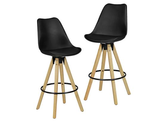Barhocker-Set Lima 2-Er Set Schwarz - Eichefarben/Schwarz, Design, Holz/Kunststoff (49/113/49cm) - Livetastic Barhocker-Set Lima 2-Er Set Schwarz - Eichefarben/Schwarz, Design, Holz/Kunststoff (49/113/49cm) - Livetastic
