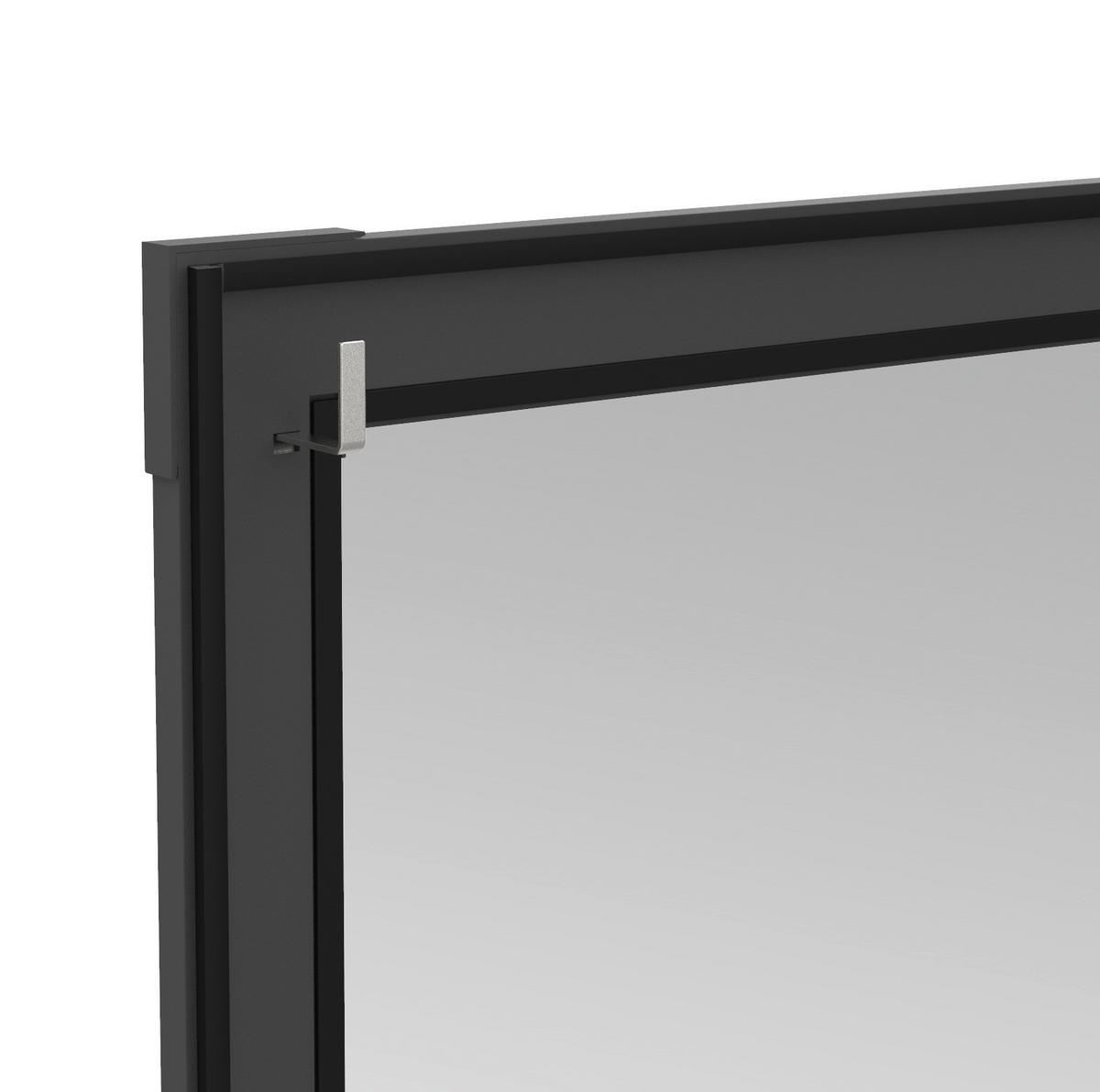 Fliegengitter Fenster 130x150 Cm Anthrazit - Anthrazit, Basics, Metall (130/150cm)