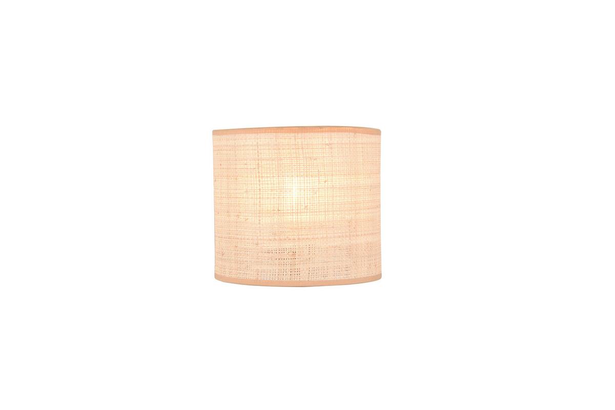 Wandleuchte Aimee Naturfarben Schwarz B: 20,5 cm - Schwarz/Naturfarben, Natur, Textil/Metall (23/20,5/12cm)