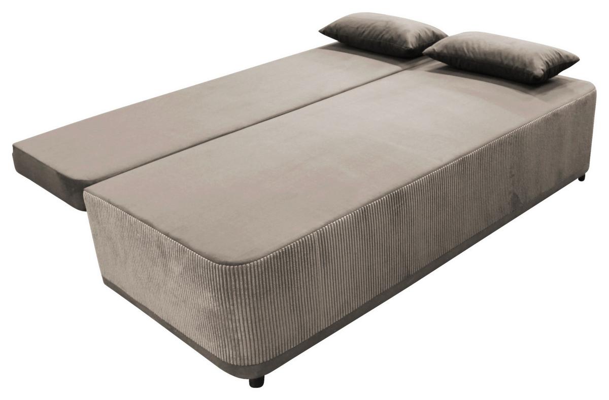 Schlafsofa Stella Braun B: 197 cm - Schwarz/Braun, Design, Textil (197/90/83cm) - MID.YOU