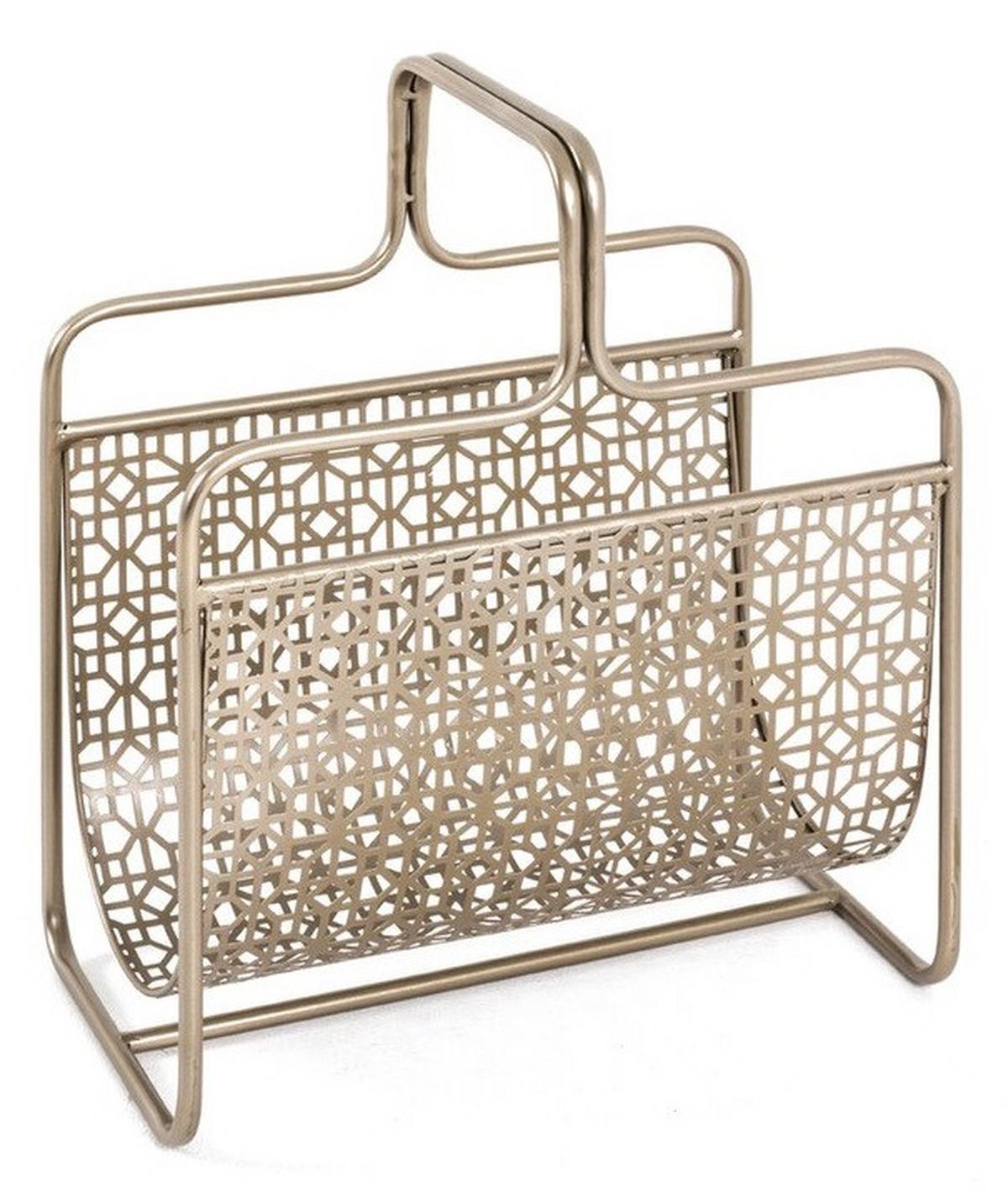 STOJAN NA NOVINY ANNI ZLATÁ - bronzová, kov (37/45/22cm) - Carryhome
