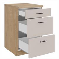 Spodná skrinka FOX II š.50 cm - čierna/kašmírová, kompozitné drevo/plast (50/84,8/60cm)