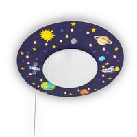 Kinderdeckenleuchte 7003 - Deckenleuchte Weltall - Multicolor/Weiß, Basics, Holzwerkstoff/Kunststoff (54/11cm) - Niermann
